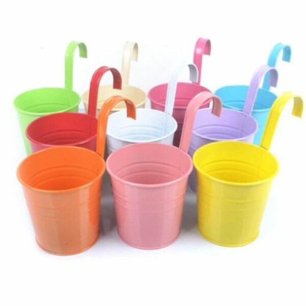 10 Colours Hanging Flower Pot Metal Hooks