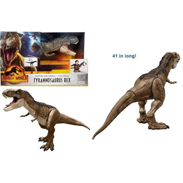Jurassic World Dominion Large- Trannosaurus Rex-Dinsoaur Toy Super Colossal Rex Dino Fun