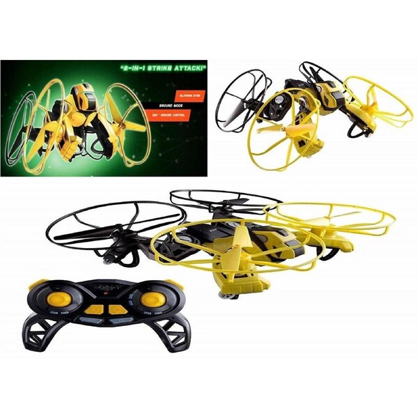 Drone Force Morph Zilla Land Air Plane 8+ Toy Play Helicopter 2.4G IR RC Gift