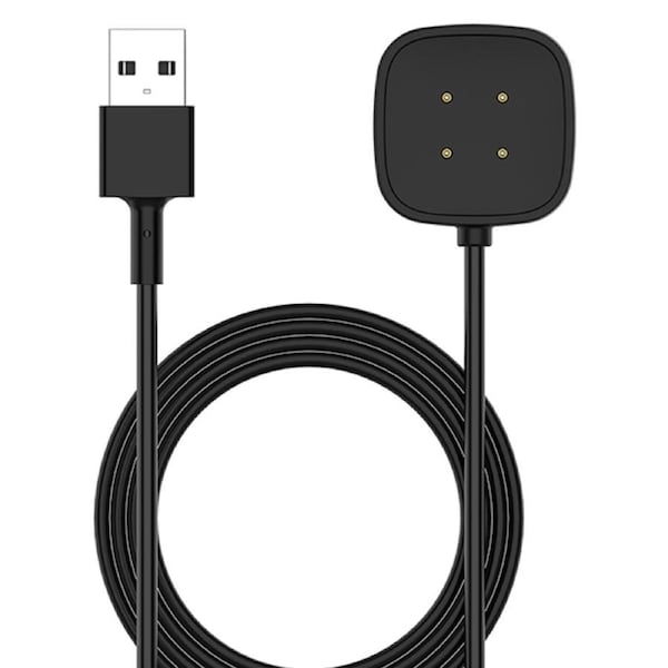 ZUSLAB Fitbit Versa 4/Versa 3 Magnetic Charger Replacement USB Charging Cable Stand Sturdy Power Cord for Watch (1 Metre)