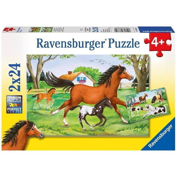 Ravensburger - World Of Horses Jigsaw Puzzle 2x24 Pieces