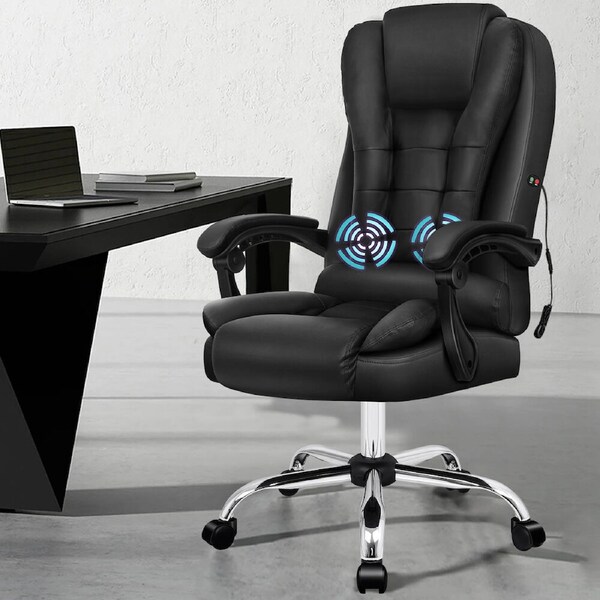 ALFORDSON Massage Office Chair Executive PU Leather Seat Gaming Computer Racer