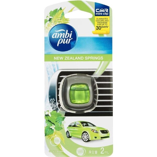 Ambi Pur Car Mini Clip Car Air Freshener New Zealand Springs 2mL