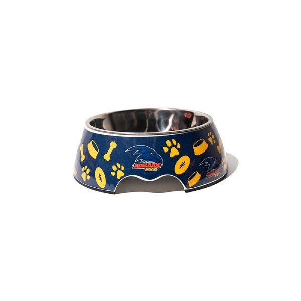 AFL Adelaide Crows Pet Bowl Dog/Puppy 20cm Stainless Steel Food/Drink Feeder