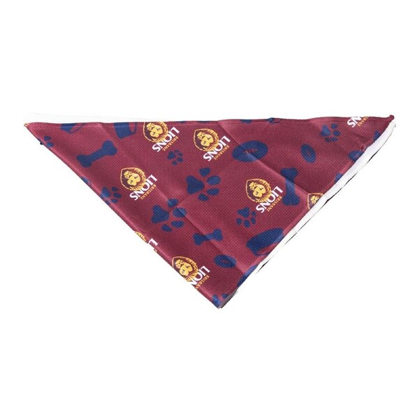 AFL Brisbane Lions Pet Bandana L Dog 44cm Collar Triangle Neckerchief Accessory