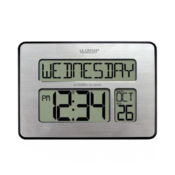 513-1419V4 La Crosse Digital Wall Clock with Day Display