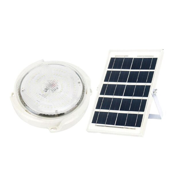 Solar Powered LED Ceiling Light 24/28/32cm Bedroom Garden Garage Shed Tent Lamp