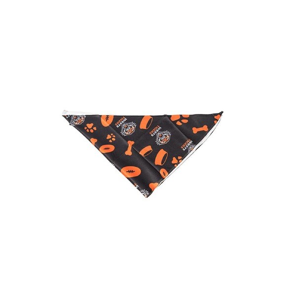 NRL Wests Tigers Pet Bandana S Dog 28cm Collar Triangle Neckerchief Accessory