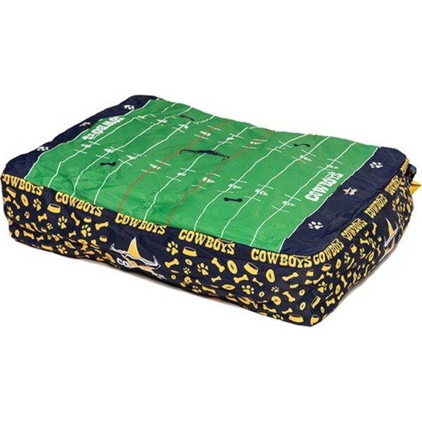 NRL North Queensland Cowboys Pet Bed Dog 80x60cm Rectangle Comfort Cushion Nest