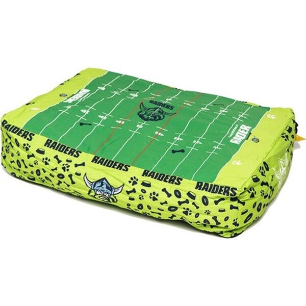 NRL Canberra Raiders Pet Bed Dog 80x60cm Rectangle Comfort Cushion Lounger Nest