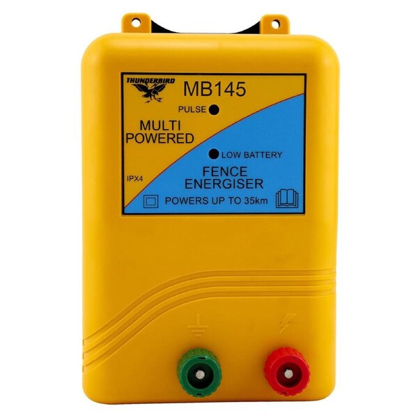 Thunderbird 15km Mains / Battery Electric Fence Energiser - MB-145