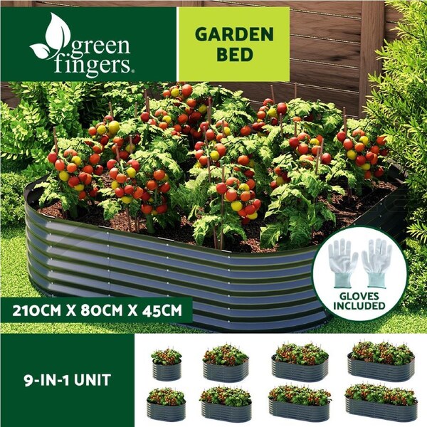 Green Fingers Garden Bed 9 In 1 Modular Planter Box Raised Container Galvanised
