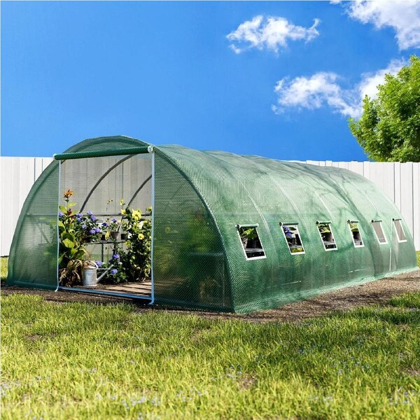 Green Fingers Greenhouse Walk-in Green House Aluminium Polycarbonate 4x6x2M