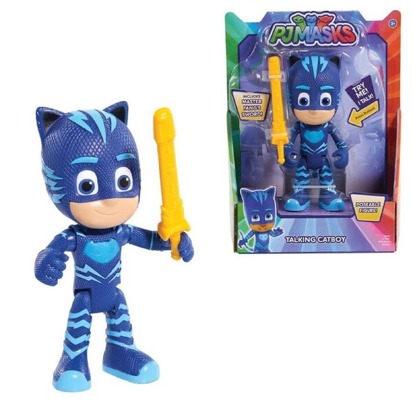 PJ Masks Deluxe Talking Catboy 15cm Poseable Action Figure for Kids