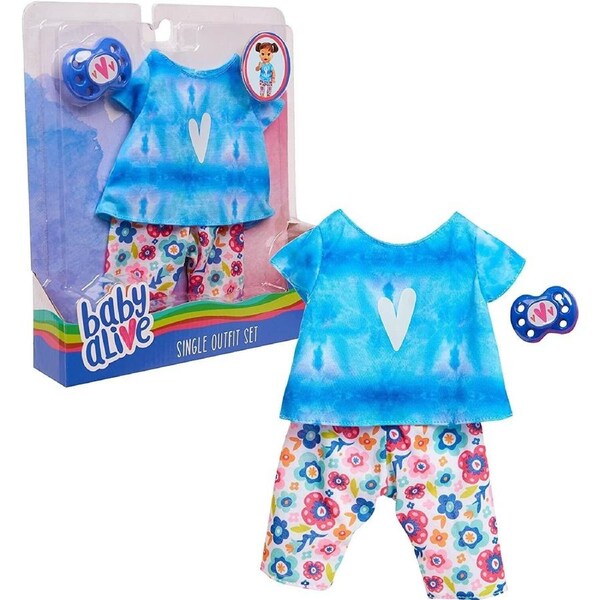Baby Alive New- Tie Dye tee- Single Outfit Set for Baby Doll New Toy
