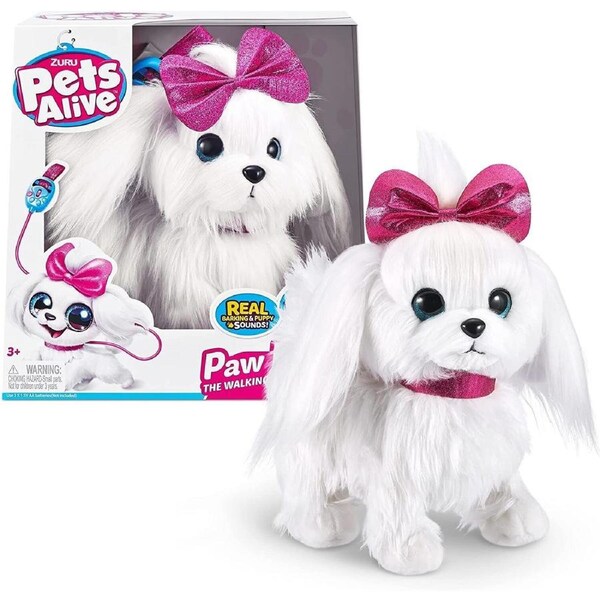 Zuru Pets Alive Paw Paw the Walking Puppy Robotic Ages 3+ New Toy Dog Bark Walk