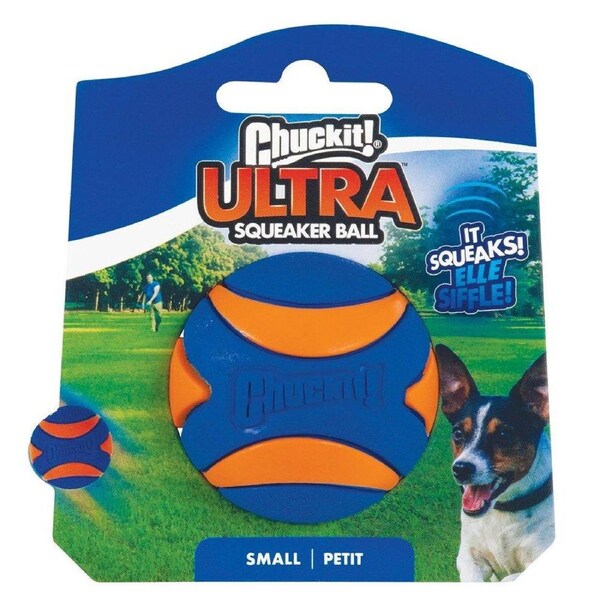 CHUCKIT! Ultra Squeaker Ball For Dogs Small 5cm (1 Pack)