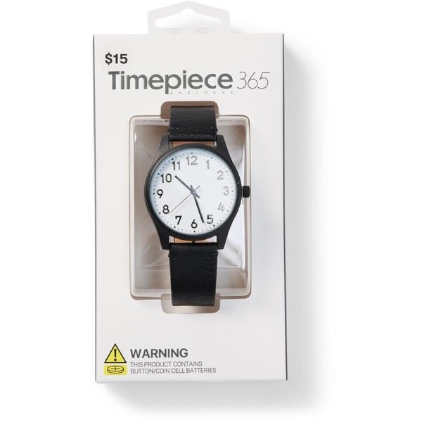 Timepiece Men's Analogue Watch - Black