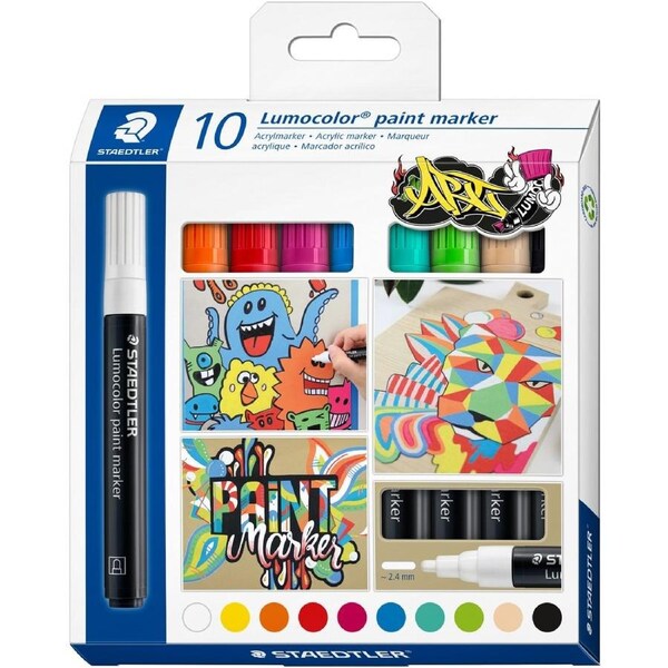 Staedtler Lumocolor Paint Marker 10 Pack