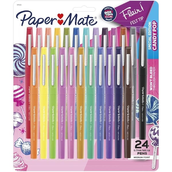 Paper Mate Flair Medium Fashion Felt-Tip Pen 24 Pack