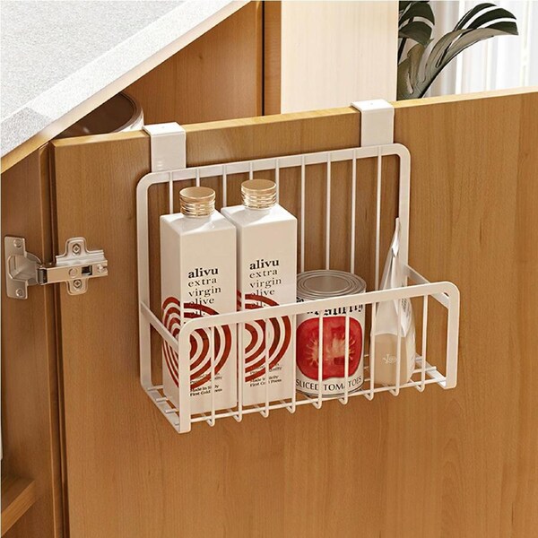 Home Storage Door Basket Cabinet Hanging Basket Kitchen Seasoning Storage Rack