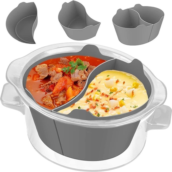 Silicone Slow Cooker Liners for 6QT Reusable Slow Cooker Divider Liner Insert