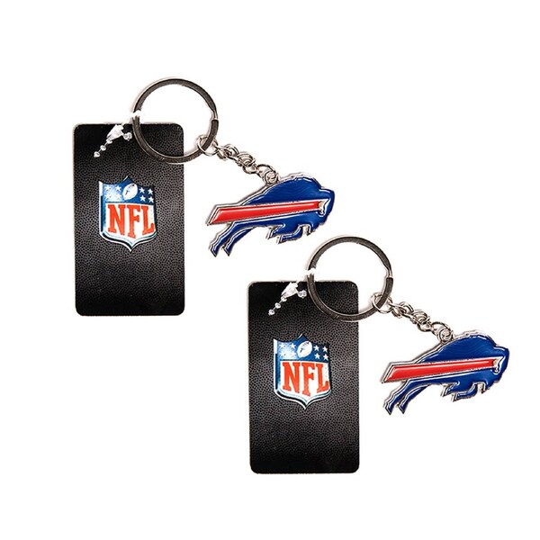 2x NFL Buffalo Bills Keyring 4cm Steel Keychain Holder Backpack Bags ...