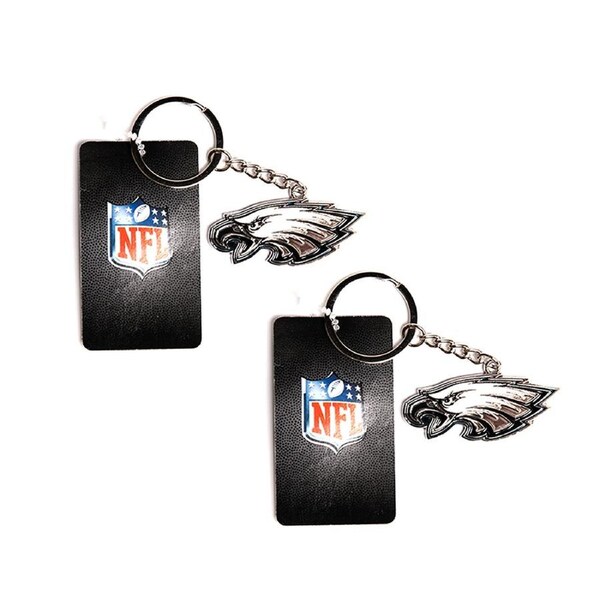 2x NFL Philadelphia Eagles Keyring 4cm Steel Keychain Backpack Bags Accessory