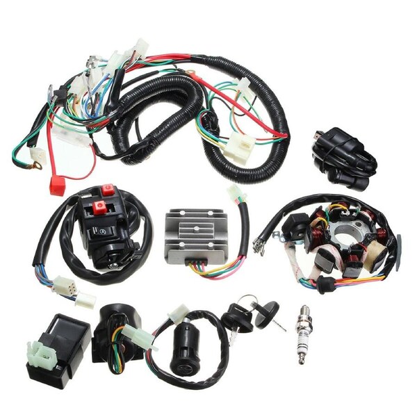Wiring Loom Wire Harness CDI Stator Kit for Quad Bike 125cc 150cc 200cc 250cc ATV Dirt Electric Assembly