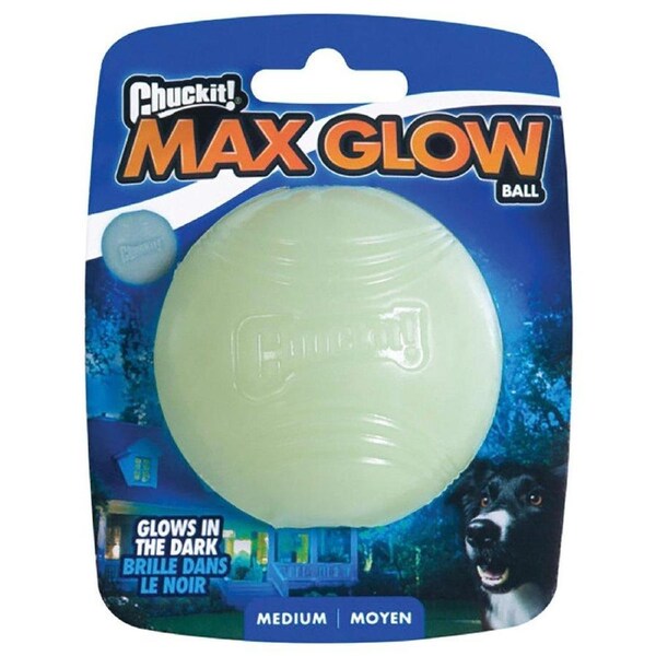 CHUCKIT! Max Glow Ball For Dogs Medium 6cm (1 Pack)