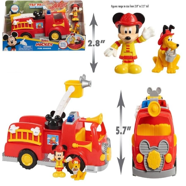 Disney Mickey Mouse Mickey Fire Engine Vehicle Ages 3+ New Toy Truck Clubhouse