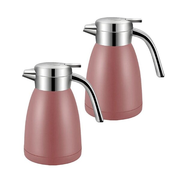 SOGA 2X 1.2L Stainless Steel Water Bottle Insulated Vacuum Flask Coffee Jug Thermal Pink