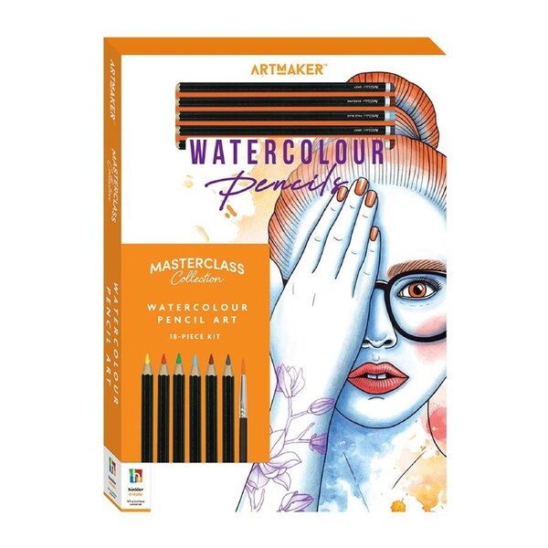 Art Maker Masterclass Collection Watercolour Pencils Kit Creative Activity