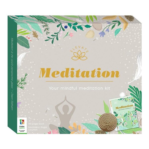 Elevate Meditation Mindful Wellness Book And Finger Labyrinth Kit Spiritual