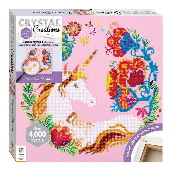 Art Maker Crystal Creations Canvas: Unicorn Dreams Activity Kit Craft 14y+