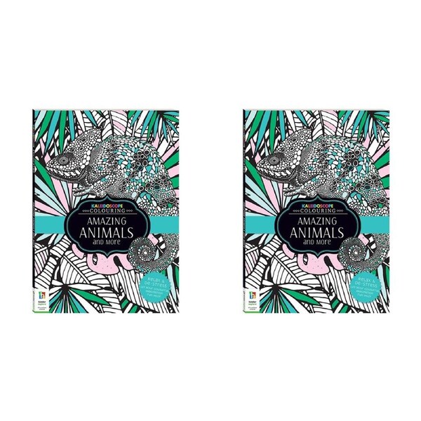 2x Kaleidoscope Colouring: Amazing Animals and More Book Art/Craft Activity