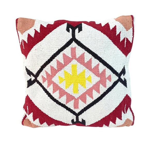 Maine & Crawford 45cm Faith Woven Cotton Tapestry Cushion w/ Fill Square Pillow