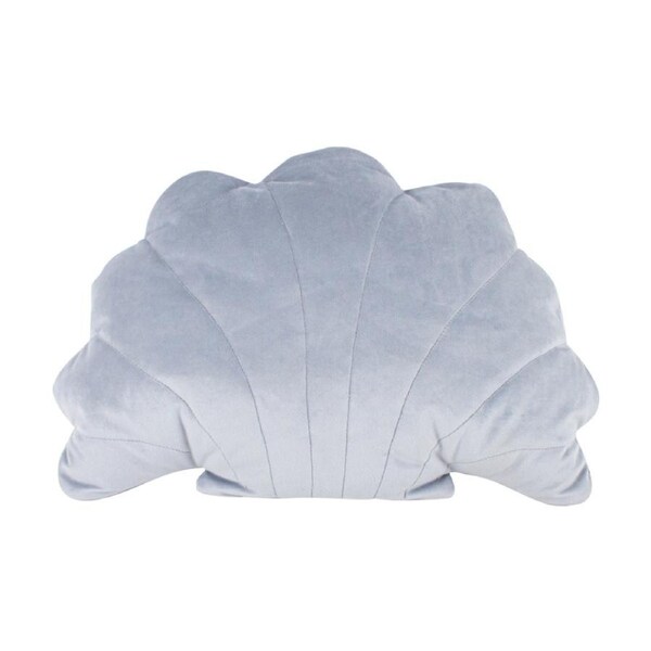 Maine & Crawford Hinako Velvet 40x30cm Shell Filled Cushion Pillow Decor Blue