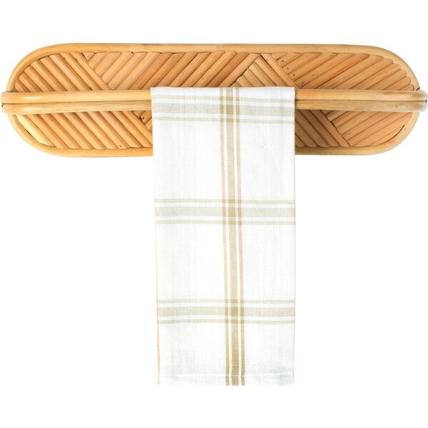 Maine & Crawford 60cm Kylo Rattan Towel Rail Bath Rack Storage Holder Natural