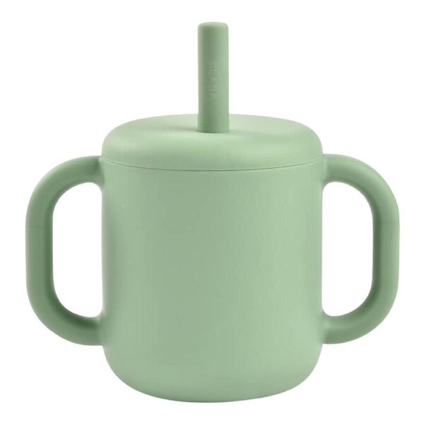Beaba Silicone Straw Cup - Sage Green