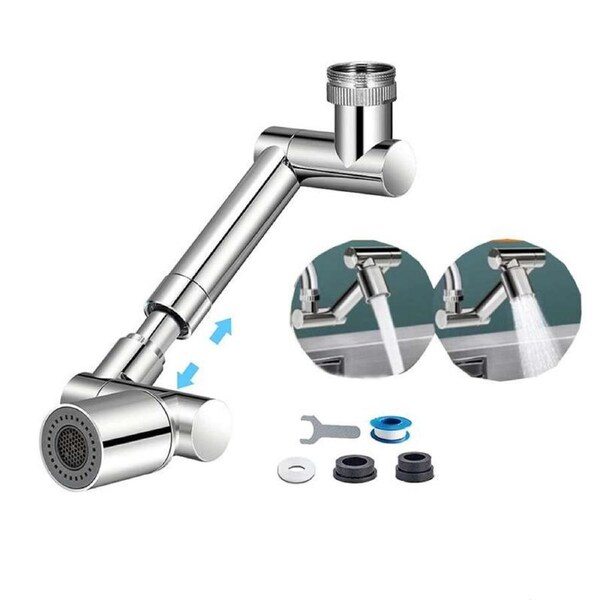 OZNALA Universal Spray Robotic Faucet Extende Extension 1440 Swivel Arm Tap Rotat