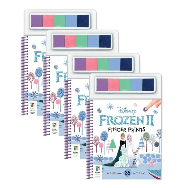 4x Kaleidoscope Frozen 2 Finger Prints Kids Finger Painting Book Childrens 3y+