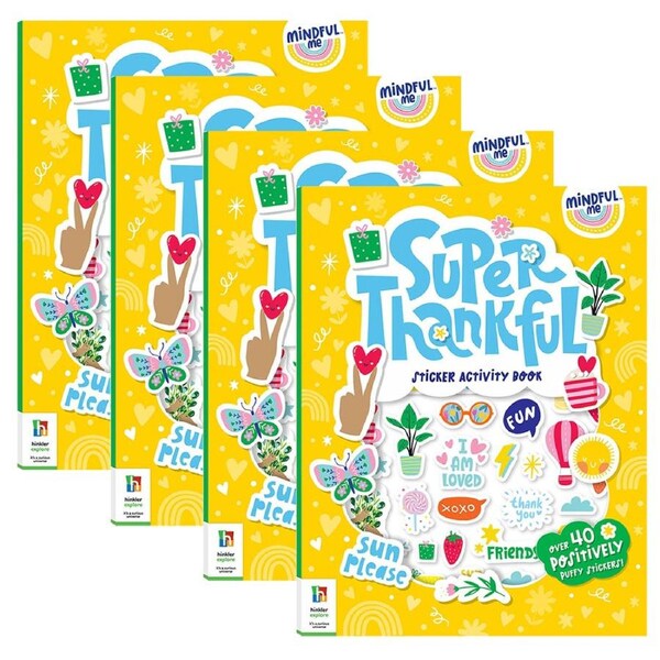 4x Elevate Mindful Me Super Thankful Sticker Activity Book Kids/Childrens 6y+