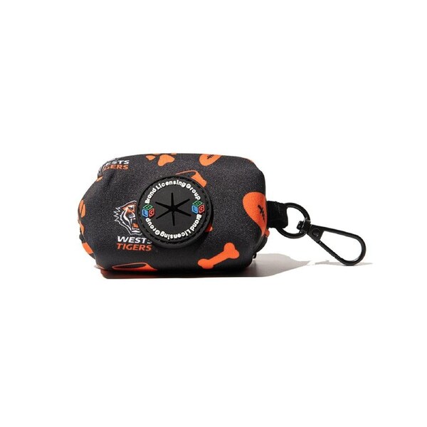 NRL Wests Tigers Pet Poop Bag Holder Dog Waste Storage Travel Pouch Dispenser