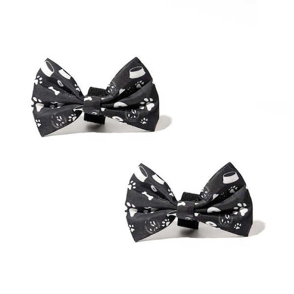 2x AFL Collingwood Magpies Bowtie Dog Necktie Ribbon Collar Accessory One Size