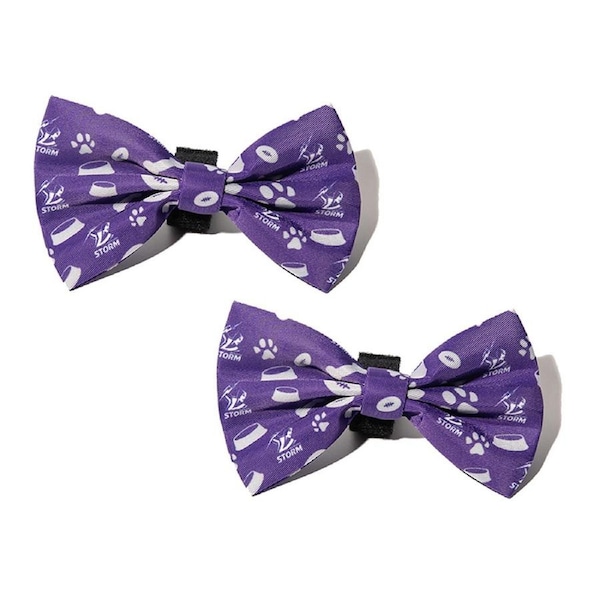 2x NRL Melbourne Storm Pet Bowtie Dog Necktie Ribbon Collar Accessory One Size