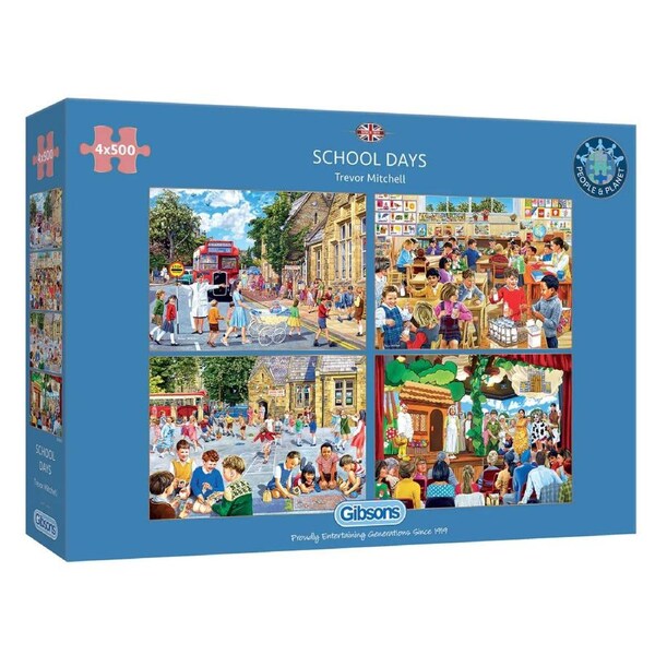 Gibsons - School Days Puzzle 4 x 500pc