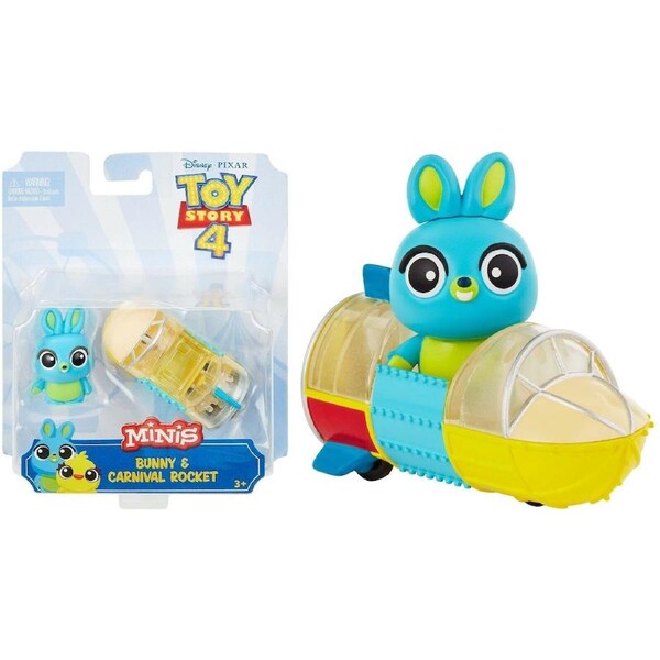 Disney Toy Story Mini Figure-Bunny & Rocket-Ages 3+ Toy Car Bike Race