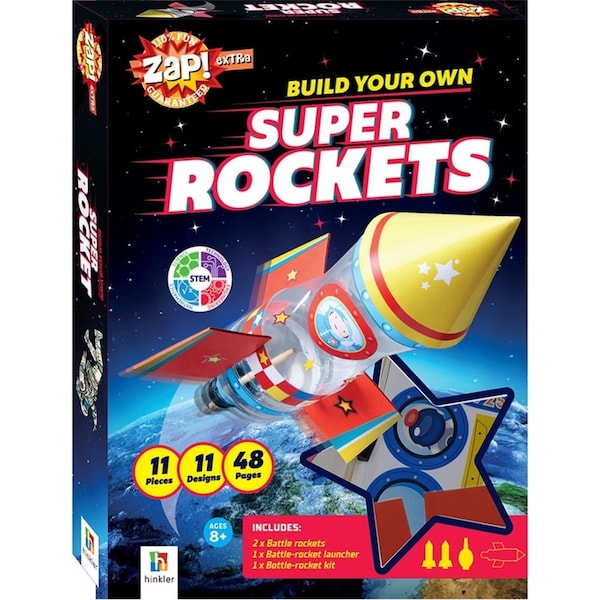Zap! Extra Build Your Own Super Rockets Craft Activity Kit Hobby Project 8y+