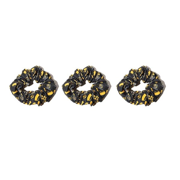 3x AFL Richmond Tigers Scrunchie 10cm Ponytail Women/ Hair Tie/Band Accessory